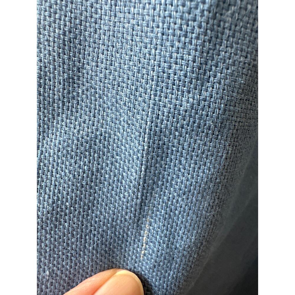 Alexis Jameela Shell Blue Linen Maxi Dress Tie Front Button Size L - Picture 9 of 16